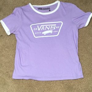 Purple youth Medium Vans t-shirt